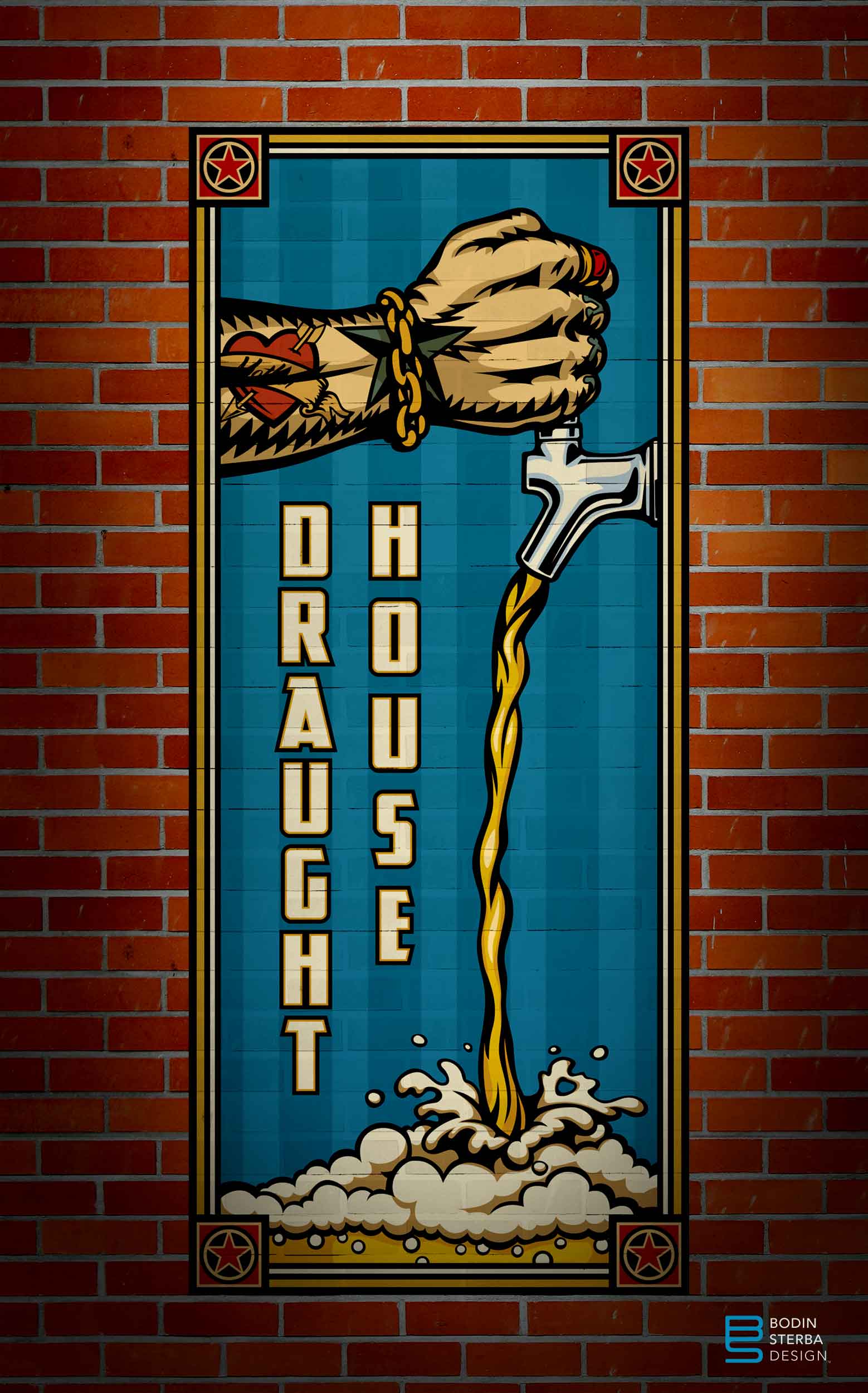 Brewco Draught House 7' x 3' wall mural