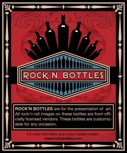 Rock'n Bottles wine label designed for The Studio El Segundo.