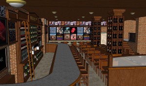 Rock'n Fish L.A. Live interior render 2 designed for The Studio El Segundo.