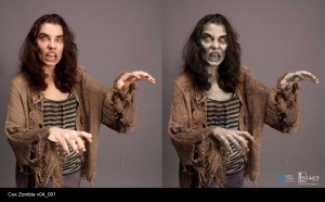 Zombie design for "Many Sides of Me" Contour from Cox commercial.