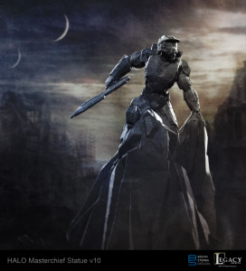 Masterchief statue design for Halo 5 Guardians commercial